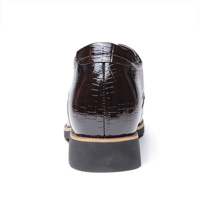 Stealth Increase 6cm Lift Men Schoenen Echt Lederen Zwart Speld Up Dress Schoenen