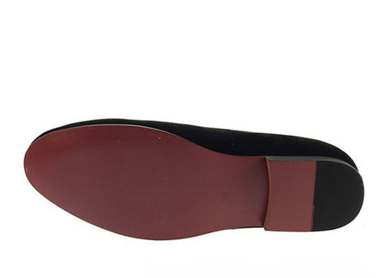 Business Mens Fluweel roken slippers geborduurde Mensen rode suede loafers