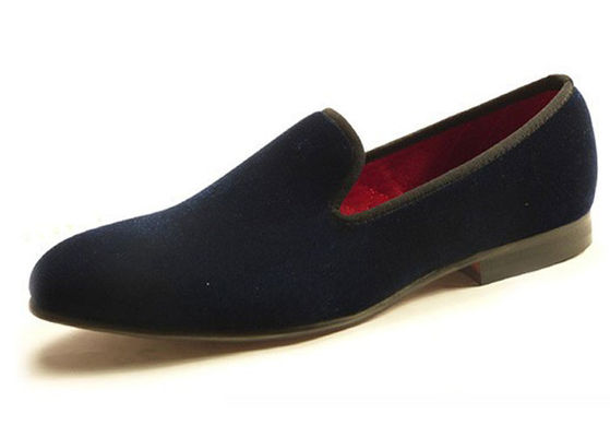 Business Mens Fluweel roken slippers geborduurde Mensen rode suede loafers