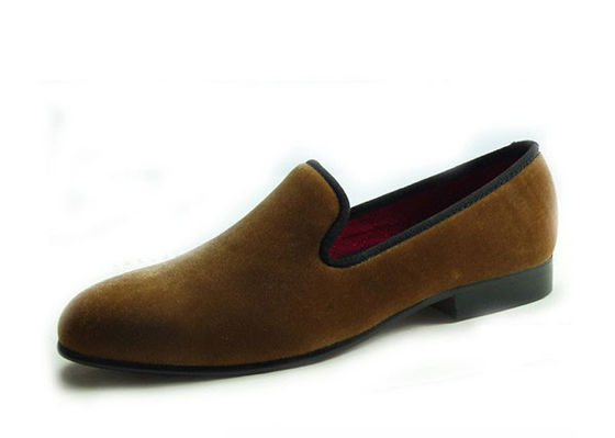 Business Mens Fluweel roken slippers geborduurde Mensen rode suede loafers