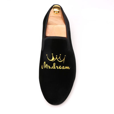Rood Bottom Mens Fluweel Loafers Rubber Outsole Kleur Op maat voor het bedrijfsleven