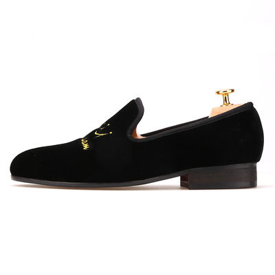 Rood Bottom Mens Fluweel Loafers Rubber Outsole Kleur Op maat voor het bedrijfsleven