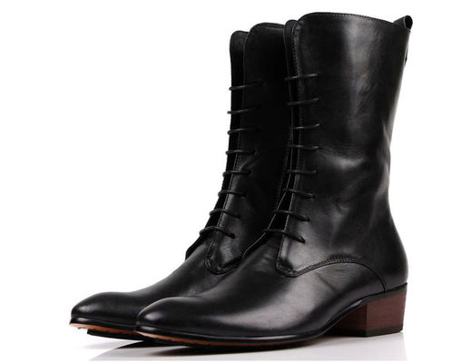 Zakelijke mannen enkelschoenen Lace up heel militaire gevechts enkelschoenen