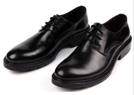 Handgemaakte schoenen Mensen Zwarte kanten Up Dress schoenen Comfortabel met dikke platforms