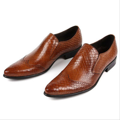 Snake Skin Pattern Mensen Formele jurk Schoenen Echte lederen mannen Luxe schoenen voor feest