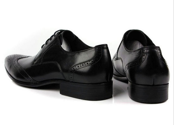 Mensen Full Grain Lederschoenen Stylish Brogue Design Mannen Puntige Formele Dress Schoenen