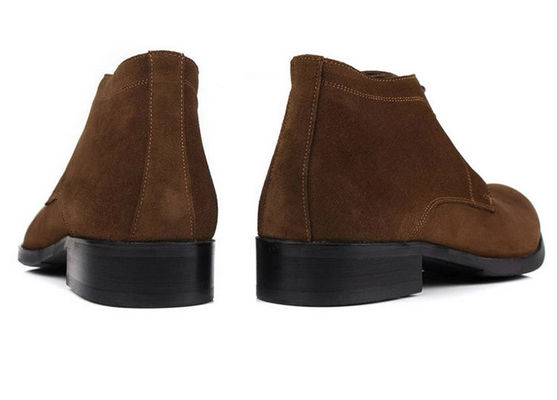 ODM Mens Chelsea Suede laarzen, Zwarte / Bruine Mens Lace Up Casual schoenen