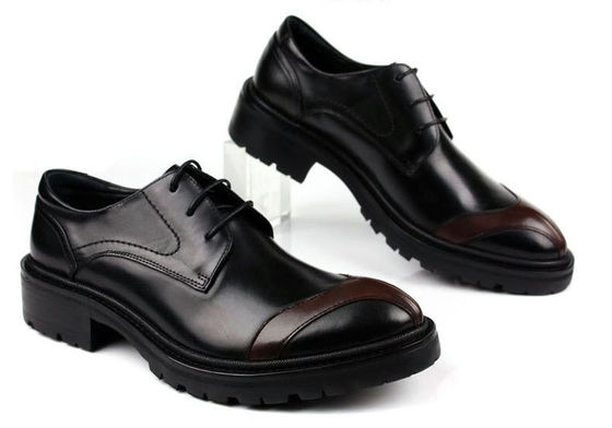 Alle logo Mensen Lederen jurk schoenen met hechtingen Brittannië Stijlen Bruine Lederen jurk schoenen
