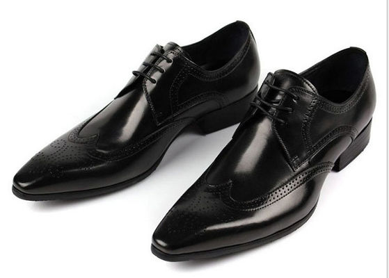 OEM Custom Classic Mensen Brogue Schoenen Zwart / Bruin Koffie Gesneden Bloemige Oxford Schoenen