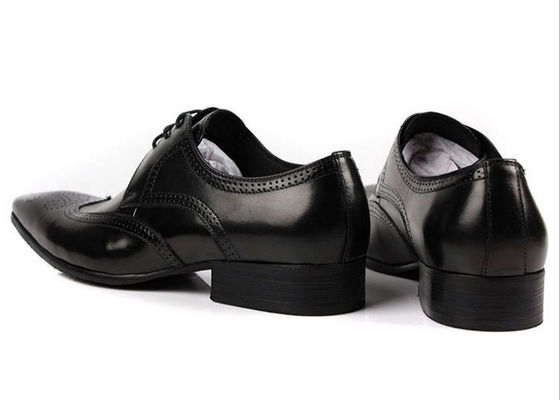 OEM Custom Classic Mensen Brogue Schoenen Zwart / Bruin Koffie Gesneden Bloemige Oxford Schoenen