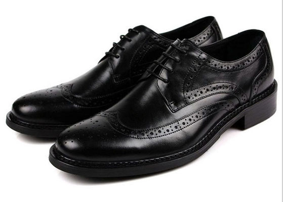 High Cow Mens Lederen Brogue Schoenen, Business Goodyear Handmade Schoenen