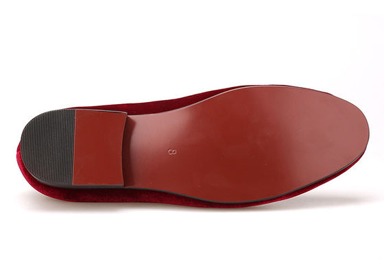 OEM Mens Velvet Loafers Geborduurde Flat Casual Shoes Mensen Schoeisel Voor Partij