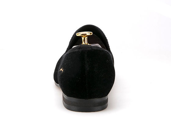 Luxe Mens Velvet Loafers Riem Casual Stijl Zwarte Velvet Suede Schoenen
