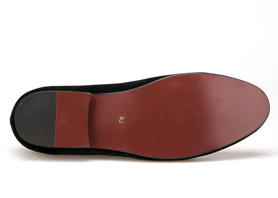 Luxe Mens Velvet Loafers Riem Casual Stijl Zwarte Velvet Suede Schoenen