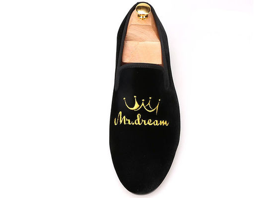 Mensenschoenen Mensen Velvet Loafers Borduurwerk OEM Flat Casual Shoes For Party