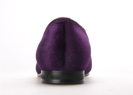 Handgemaakte Purple Velvet Loafers Mens Stijlvolle Zomer Casual Schoenen