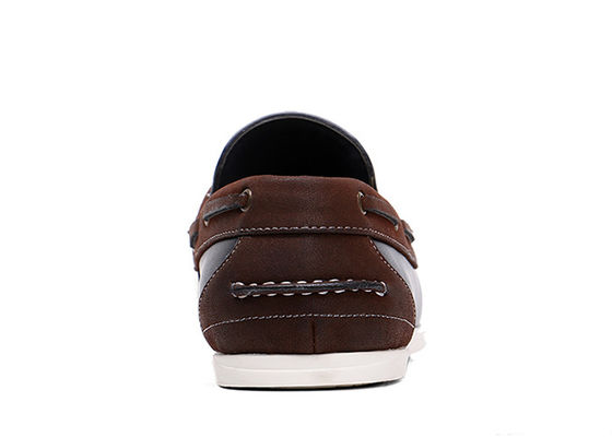 Flat Classic Mens Slip On Leather Sneakers Twill Lining Zwarte Casual Loafers