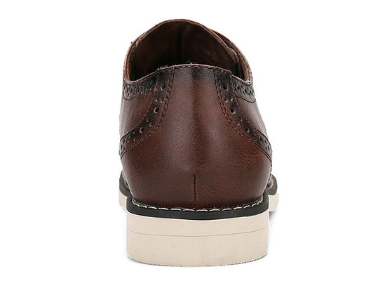Logo gedrukt Mensen Zwarte Lederschoenen Derby Custom Handgemaakte Bruine Casual Schoenen