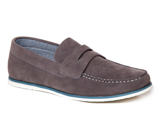 Mode Mens Casual Leather Slip On Shoes / Mens Flat Loafers Schoenen