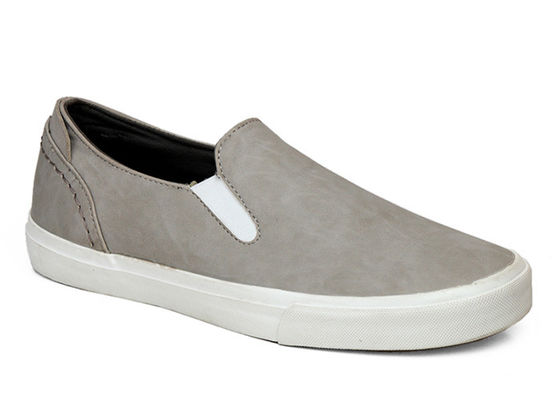 Grijze luxe, ademende mannen schoenen, comfortabele mannen schoenen.