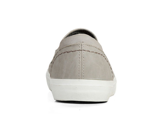 Grijze luxe, ademende mannen schoenen, comfortabele mannen schoenen.