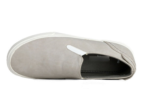 Grijze luxe, ademende mannen schoenen, comfortabele mannen schoenen.