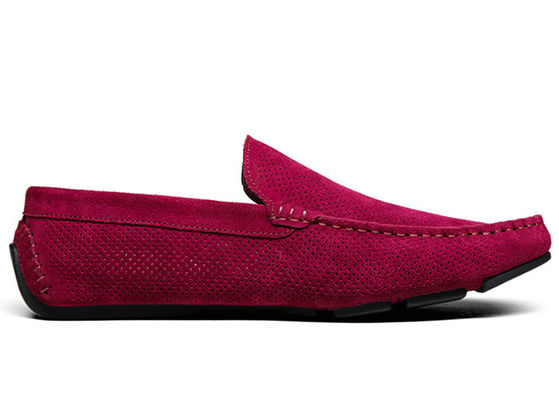 Summer Hollow Outs Mens Suede Casual Loafers, Gommino Leer Loafers