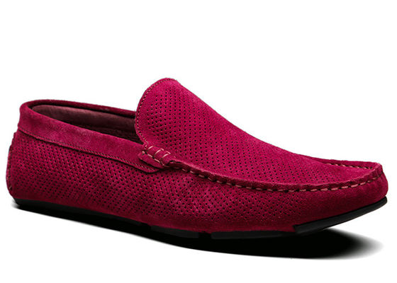 Summer Hollow Outs Mens Suede Casual Loafers, Gommino Leer Loafers