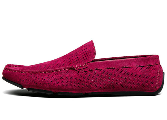 Summer Hollow Outs Mens Suede Casual Loafers, Gommino Leer Loafers