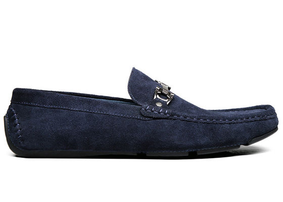 Lente / Herfst Mensen Lederen Loafers Classic Blauwe Suede Monk Schoenen Voor Heren