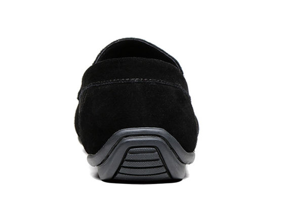Zomer Suede Loafers Mensen Lederen Moccasins Schoenen, Mensen Zwarte Slip On Dress Schoenen