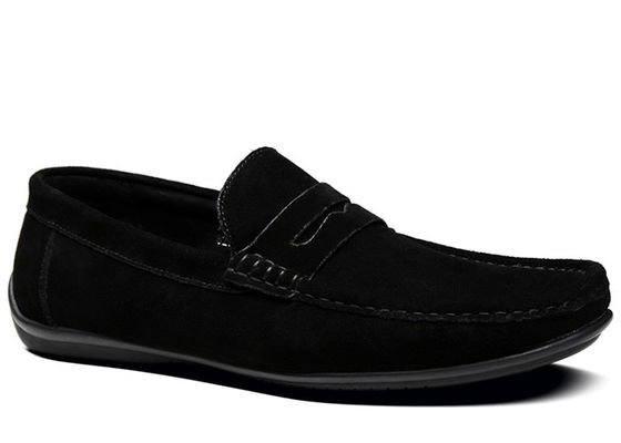 Zomer Suede Loafers Mensen Lederen Moccasins Schoenen, Mensen Zwarte Slip On Dress Schoenen