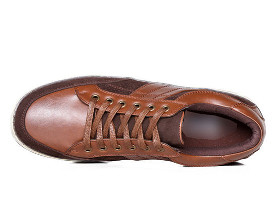 Bruine, klassieke, mensensneakers, ODM, mannen, echte leer schoenen.