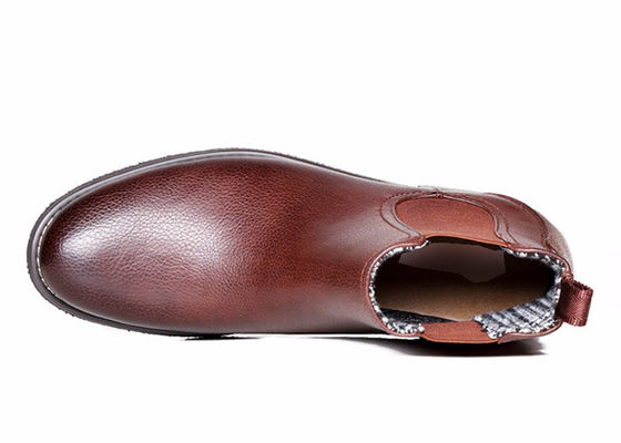 Martin Mensen enkelschoenen Ronde teen Custom Echte lederen bruine laarzen