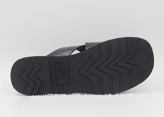 Mode Mensen Lederschoenen Flip Flops Zwarte Mensen Zomer Ledersandaal