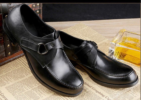 Full Grain Leather Mans Dress Shoes Custom Business Monk Strap Bruine schoenen