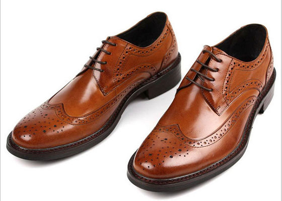 Echte lederen herenschoenen donkerbruin lente-herfst schoenen