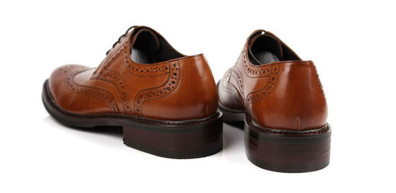 Echte lederen herenschoenen donkerbruin lente-herfst schoenen