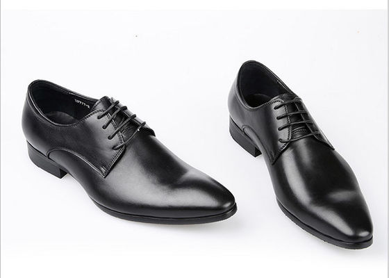 Romantische zachte leren mannen bruidsjurk schoenen pure kleur borstel af Britse stijl