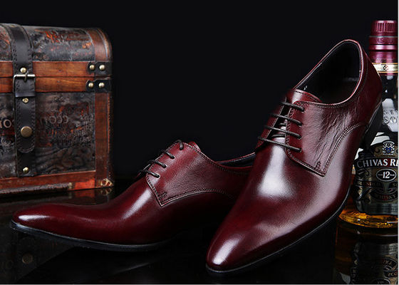 Romantische zachte leren mannen bruidsjurk schoenen pure kleur borstel af Britse stijl