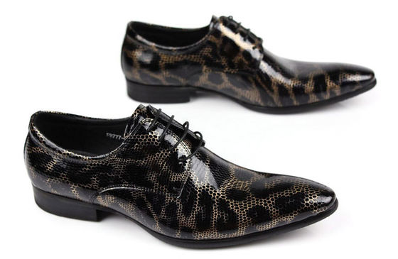 Crocodile Style Mensen Zwarte Brogue Schoenen, Mode Nachtclub Echte Slangenhuid Schoenen