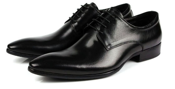 Oxford Style Mensen Lederschoenen Donkerrood / Zwart Lace Up Dress Shoes