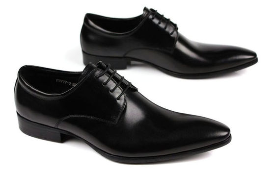 Oxford Style Mensen Lederschoenen Donkerrood / Zwart Lace Up Dress Shoes