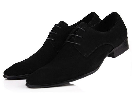 Klassieke PU Suede Upper Mensen Formele jurk schoenen Oxford Style Mensen Zwarte Casual schoenen