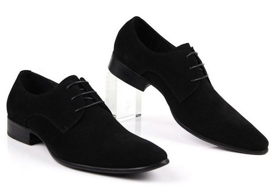 Klassieke PU Suede Upper Mensen Formele jurk schoenen Oxford Style Mensen Zwarte Casual schoenen