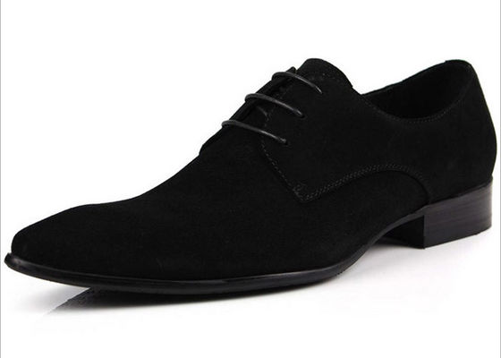 Klassieke PU Suede Upper Mensen Formele jurk schoenen Oxford Style Mensen Zwarte Casual schoenen
