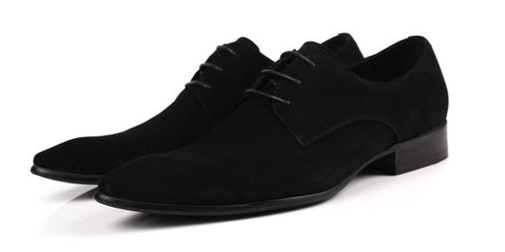 Klassieke PU Suede Upper Mensen Formele jurk schoenen Oxford Style Mensen Zwarte Casual schoenen