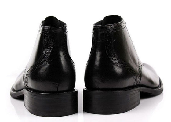 Full Grain Leather Mensen enkelschoenen Ronde teen Bruin / Zwart Legerschoenen