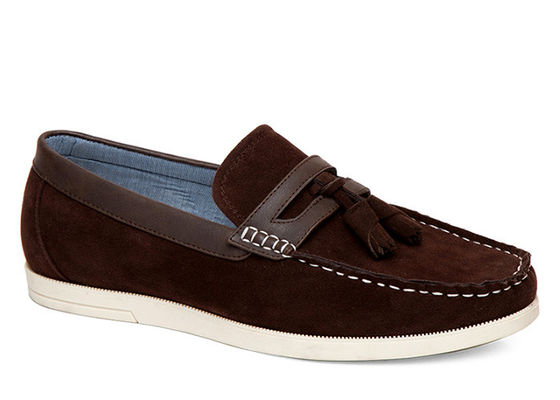 Duurzame heren casual schoenen Tassels Flat Loafer Mensen Bruine lederen rijschoenen