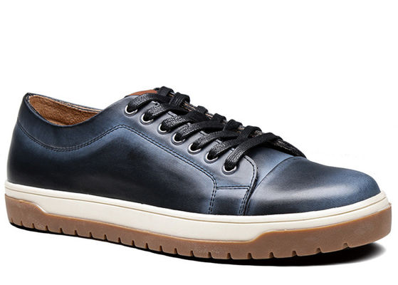 Leer Ronde Toe Mensen Lace Up Sneakers Mode Mensen Skateboard Schoenen